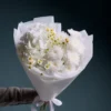 Авторский букет, гортензия, хризантемы, ромашка